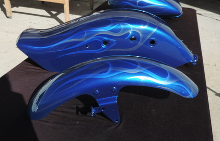 14 right side fenders double ghost flames