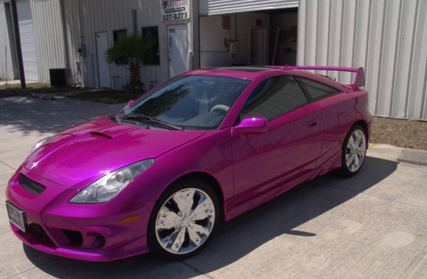 Pink toyota celica