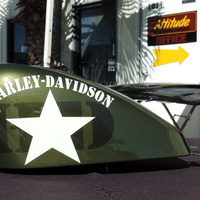 Reference s1778 - Sportster Olive Match White Star Harley Lettering