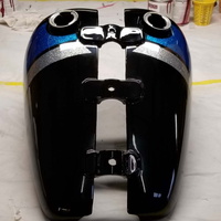 Reference s1841 - Black basecoat with Candy Blue and Silver Metalflake