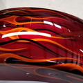 Candy red base candy intertwining flames