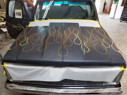 Chevy square body ghost flames