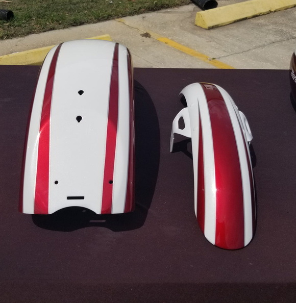 Candy Red / White Pearl Custom Paint Job