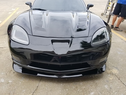 2007 Corvette - after bumper, lip, door and quarter painted