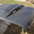 Jeep Wrangler hood after being stripped