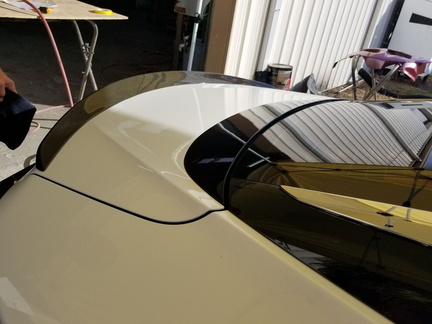 Lexus LC500 - after carbon fiber rear spoiler installed
