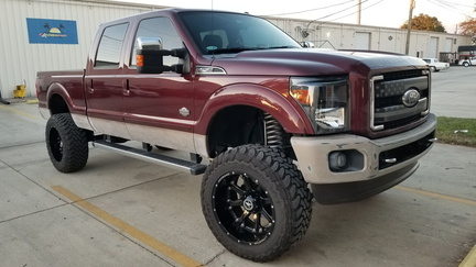 Ford F250 - Before trim and flares repainted dark gray