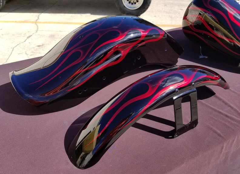 FXST candy brandywine ghost flames  ACP Motorcycle, Truck and Car Painting  and Bodywork Image Gallery
