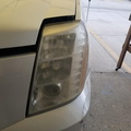 Cadillac Escalade fogged headlights before reclearing