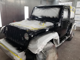 2008 Jeep Wrangler after black base clearcoated