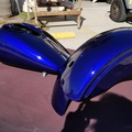 FXDL tank and fenders with Zephyr Blue basecoat