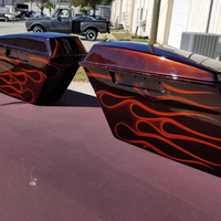 Reference s1883 - Candy coated Black Metallic Tangerine Ghost Flames
