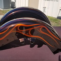 Road King Candy Tangerine Ghost Flames and Metallic basecoat