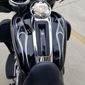 2017 Tri-Glide with silver ghost flames airbrushed