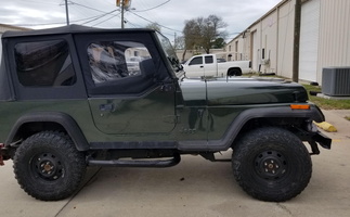 1995 Jeep AFTER hood fenders and cowl were painted