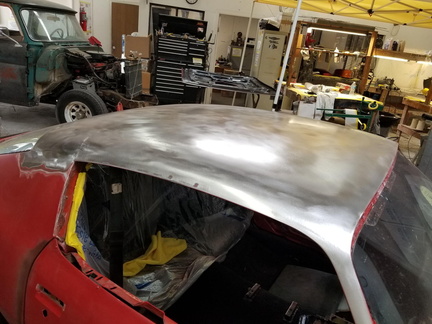 1973 Trans Am roof stripped