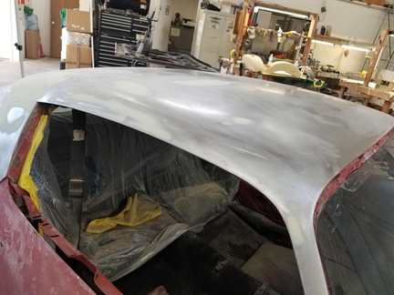 1973 Trans Am stripped roof sanded bodyworked