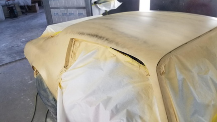 1973 Trans Am after priming roof and quarters