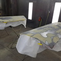 1973 Trans Am doors stripped and bodyworked before priming