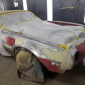 1973 Trans Am before front end primed