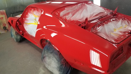 1973 Trans Am after painting and clearcoating