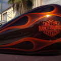 2002 FXSTSI candy tangerine flames with candy coated black metalllic basecoat