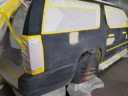 2007 Escalade masked up for paint