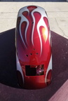 Candy Red Fade Silver Flames
