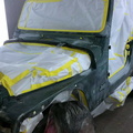 2001 Jeep Wrangler masked up for paint