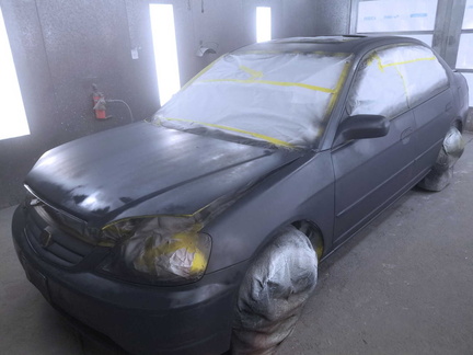 2002 Honda Civic - sealer sprayed on