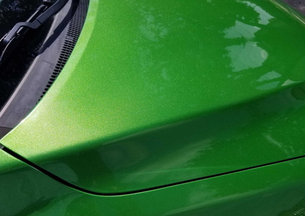 2018 Hyundai Elantra with new custom green metallic fade paint