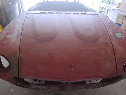 1984 Fiat sanded and prepped