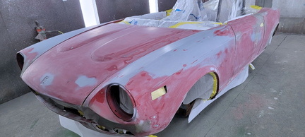 1984 Fiat masked up for paint