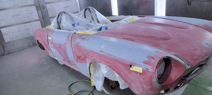 1984 Fiat masked up for paint