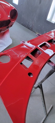 1984 Fiat red basecoat clearcoated
