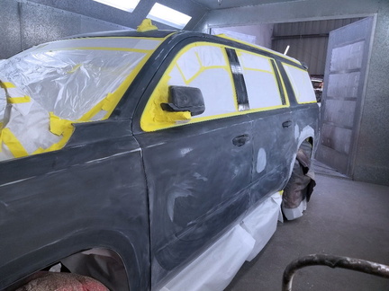 2015 GMC Yukon masked up for painting