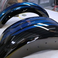 Black basecoat with Candy Metalflake stripe graphics