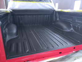 2008 Toyota Tundra after bed and tailgate sprayed with Raptorliner