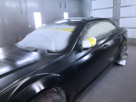 2016 Chrysler 300 - black basecoat sprayed