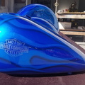 2003 Fatboy Candy Blue Base and Flames with Drop Shadows