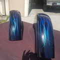 Heritage - Candy Blue and Silver Pearl ghost flames