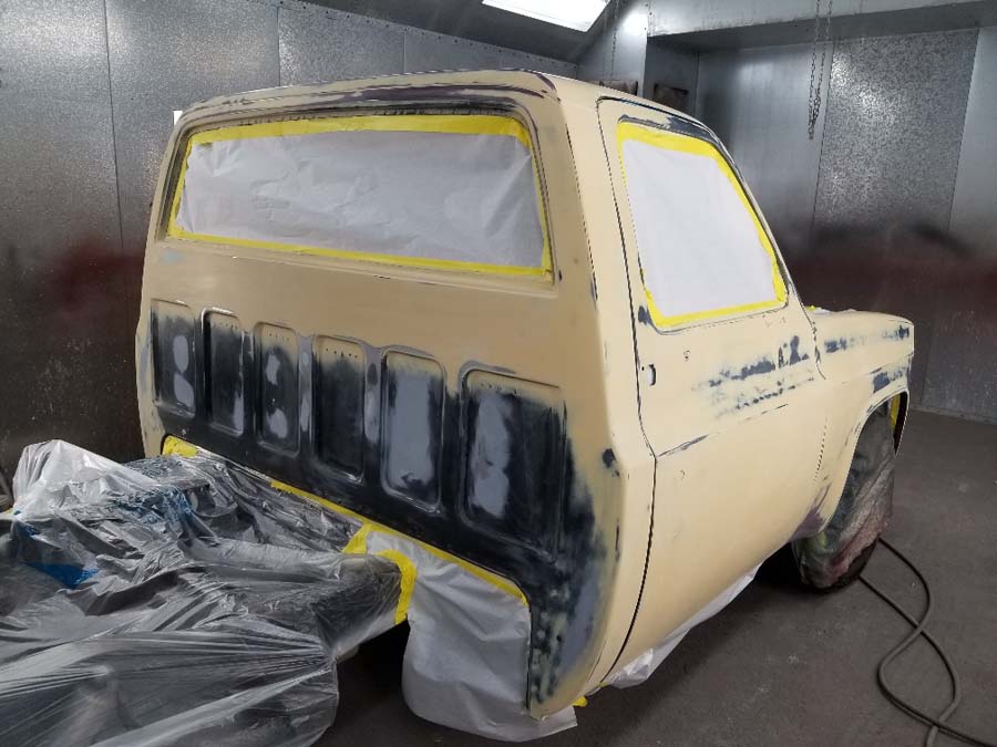 33 cab prepped for paint